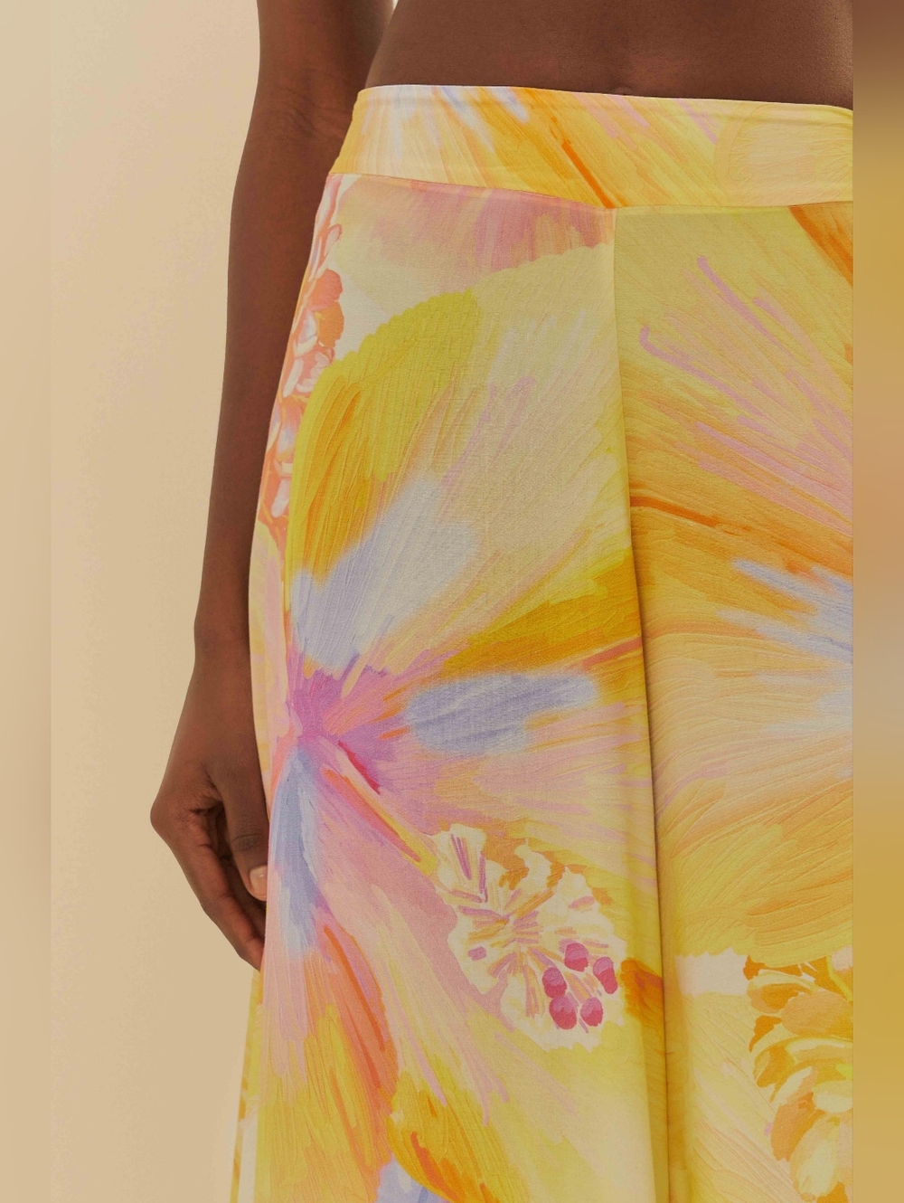 FARM Rio Wide-Leg Pants - Vibrant Caribe Floral Print - Picture 3 of 3